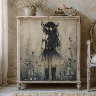 Dark Fairy Moonlit Wildflower Meadow Decoupage Tissue Paper