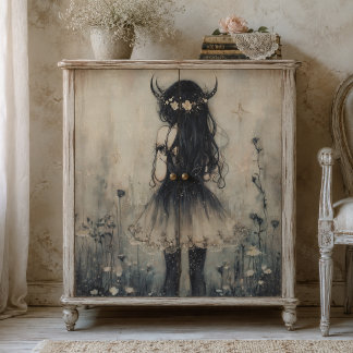 Dark Fairy Moonlit Wildflower Meadow Decoupage Tissue Paper