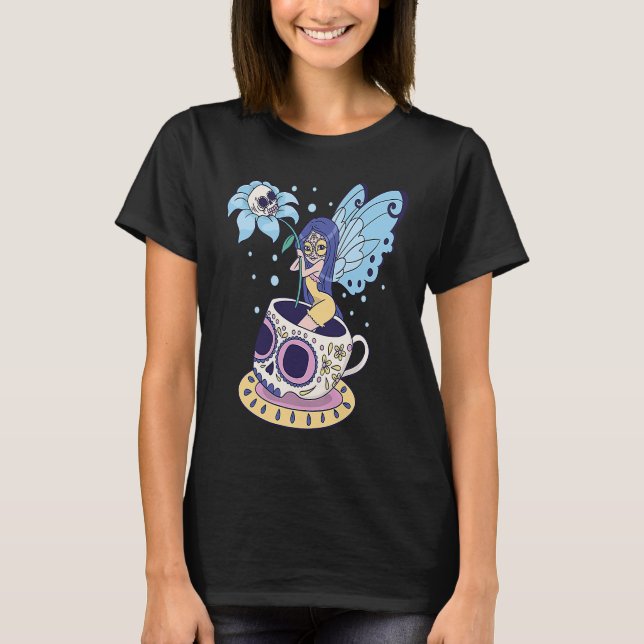 Dark fairy Occult fairy music Aesthetic girl horro T-Shirt (Front)