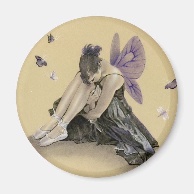 Dark Fairy Purple Wings Magnet (Front)