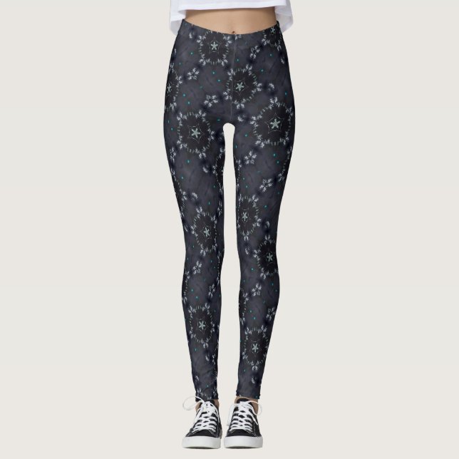 Dark Fairy Star Satin Leggings (Front)