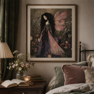 Dark Fairycore Wildflower Cottage Wall Art