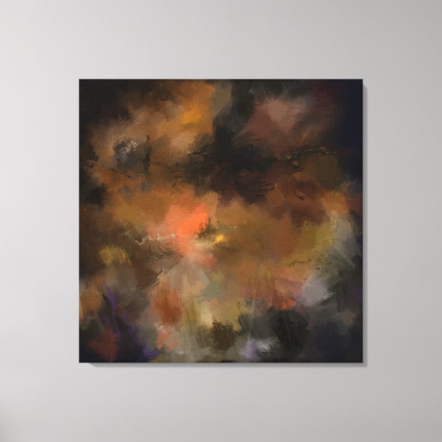 Dark Fall Colours Contemporary Abstract Art Decor (Front)