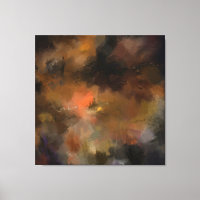 Dark Fall Colours Contemporary Abstract Art Decor