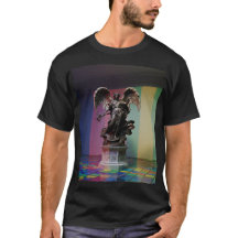 Dark Fallen Angel Statue\Gothic Cathedral T-Shir