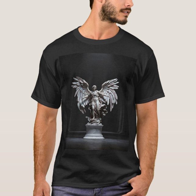 Dark Fallen Angel Statue\Gothic Cathedral T-Shirt (Front)