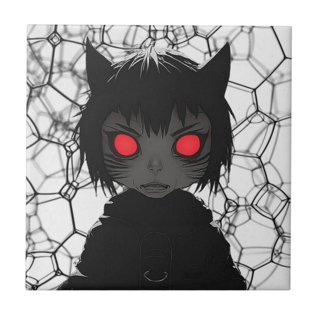 Dark Fantasy Anime Gothic Ceramic Tile (Front)