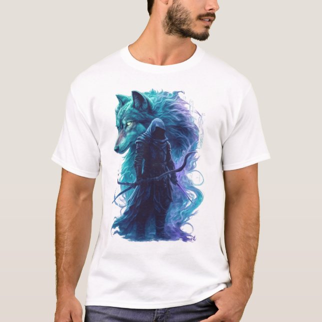 Dark Fantasy Archer - Hooded Sniper Elite T-Shirt (Front)