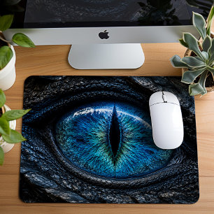 Dark Fantasy Blue Dragon Eye Mouse Mat