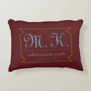 Dark Fantasy Carnival Admission One Secret Gothic Decorative Cushion