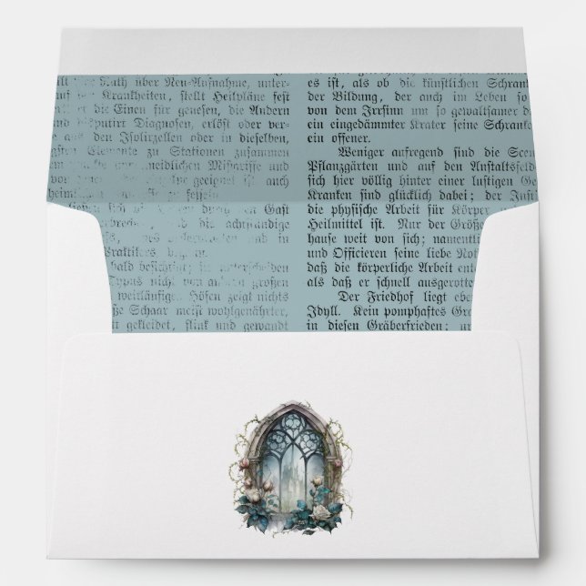 Dark Fantasy Castle Window Gothic Envelope (Back (Bottom))