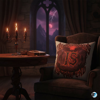Dark Fantasy Dragon "The Beginning is the End"  Cushion