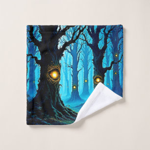 Dark Fantasy Eyeball Forest Design Bath Towel Set