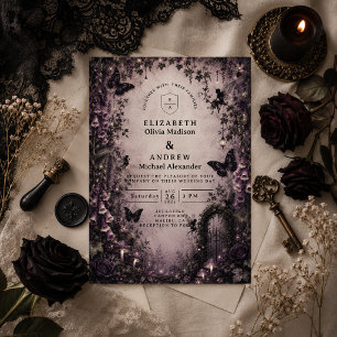 Dark Fantasy Fairy Goth Wedding Invitation
