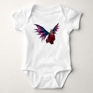 Dark Fantasy Fairy Queen with Butterfly Wings Baby Bodysuit