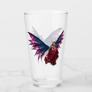 Dark Fantasy Fairy Queen with Butterfly Wings Glass