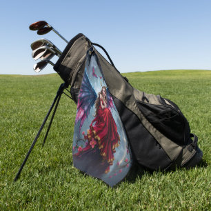 Dark Fantasy Fairy Queen with Butterfly Wings Golf Towel