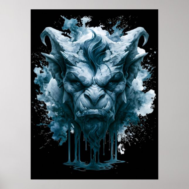 Dark Fantasy Gargoyle Poster (Front)