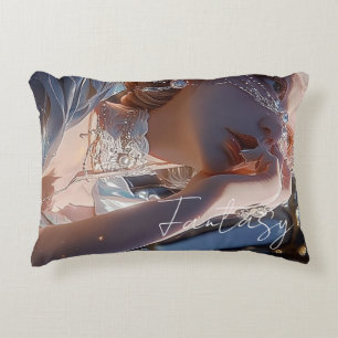 Dark fantasy girl / Aesthetic Decorative Cushion