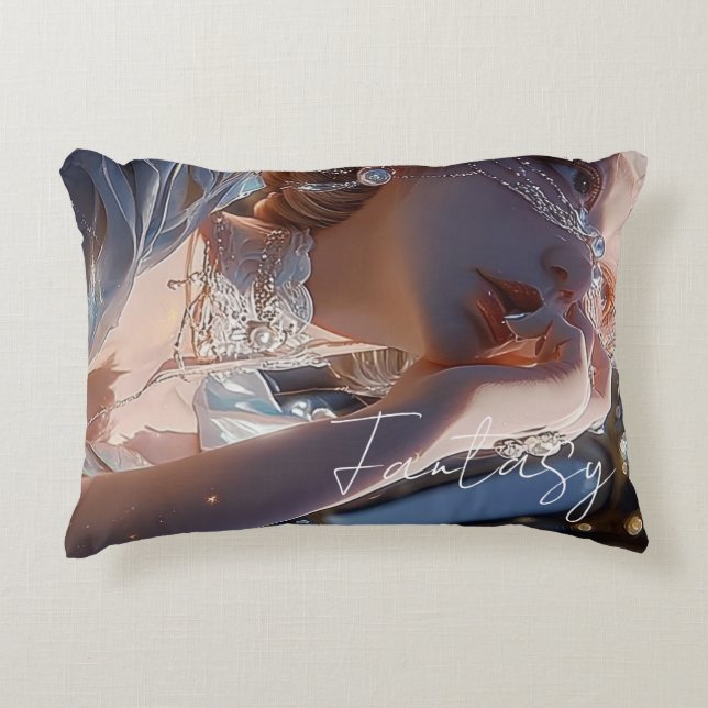 Dark fantasy girl / Aesthetic Decorative Cushion (Front)