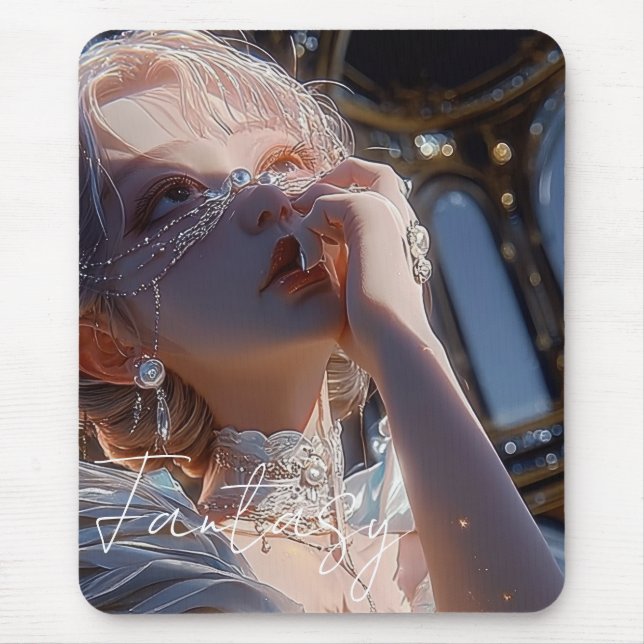 Dark fantasy girl / Aesthetic Mouse Mat (Front)