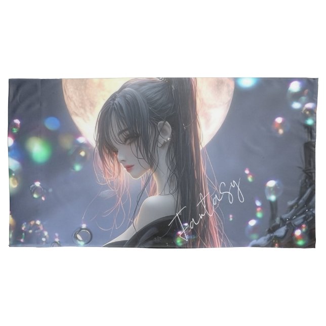 Dark fantasy girl / Aesthetic Pillowcase (Front)
