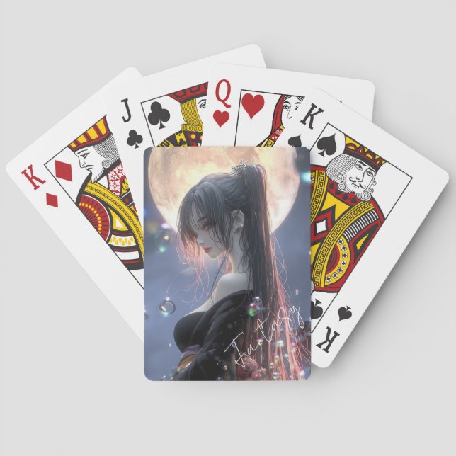 Dark fantasy girl / Aesthetic Playing Cards (Back)