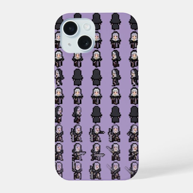 Dark Fantasy Girl / Knight Girl iPhone 15 Case (Back)