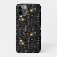 Dark Fantasy Gnome and Mushroom Pattern