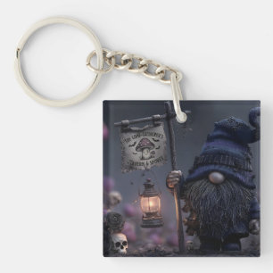 Dark Fantasy Gnome at The Gone-Gatherer's Tavern Key Ring