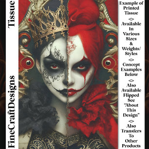 Dark Fantasy Gothic Queen Art DA4L Decoupage Tissue Paper