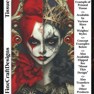 Dark Fantasy Gothic Queen Art DA4R Decoupage Tissue Paper