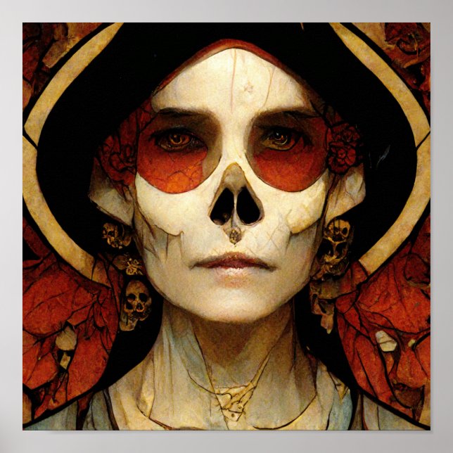 Dark Fantasy Gothic Skull Woman 2 Poster (Front)