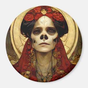 Dark Fantasy Gothic Skull Woman 3 Magnet