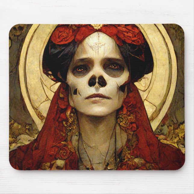 Dark Fantasy Gothic Skull Woman 3 Mouse Mat (Front)
