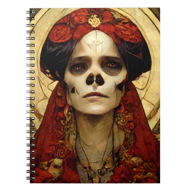 Dark Fantasy Gothic Skull Woman 3 Notebook (Front)