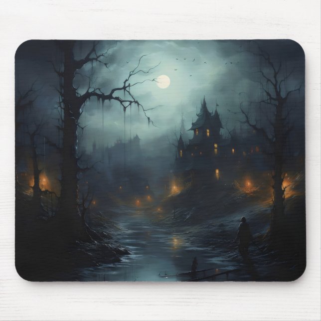 Dark Fantasy Horror Landscape Mouse Mat (Front)