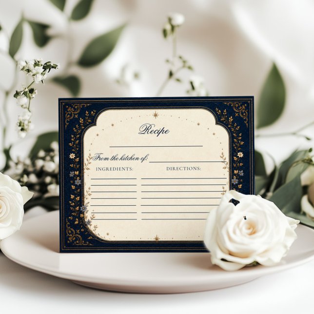 Dark Fantasy New Chapter Bridal Shower Recipe card (Creator Uploaded)