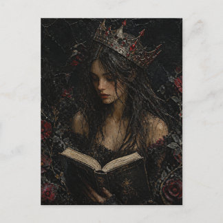 Dark Fantasy Queen Reading Postcard