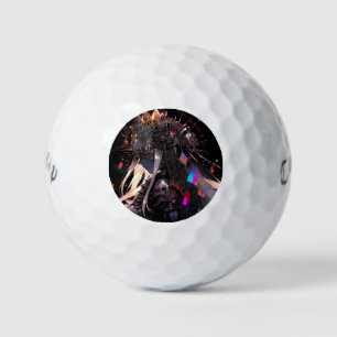 Dark Fantasy Skull Crown Queen Anime Girl Golf Balls