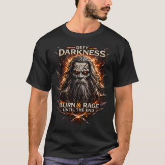 Dark Fantasy Warrior Defy Darkness Graphic T-Shirt