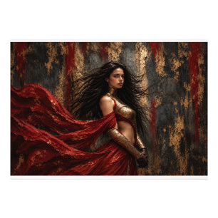 Dark Fantasy Warrior Woman Photo Print
