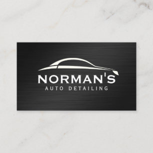 Dark faux metallic automotive  business card