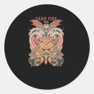 Dark Fire Classic Round Sticker