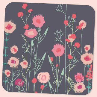 Dark Floral Coaster