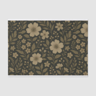 Dark Floral Cottagecore Whimsical Watercolor Tissue Paper