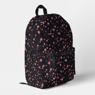 Dark Floral Dream Pattern Printed Backpack