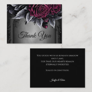 Dark Floral Gothic AlternativeHalloween wedding Card