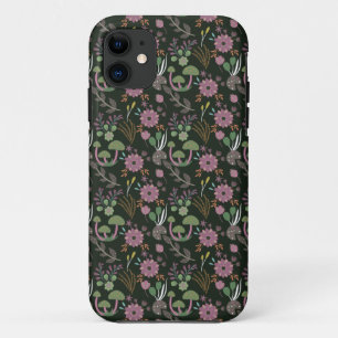 Dark Floral Pattern iPhone 11 Case