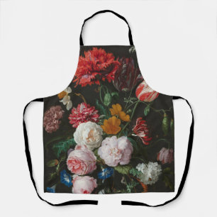 Dark Floral Still Life Apron